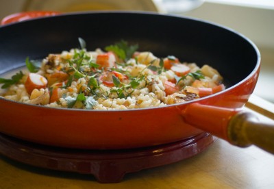 Paella-med-vannameiräkor