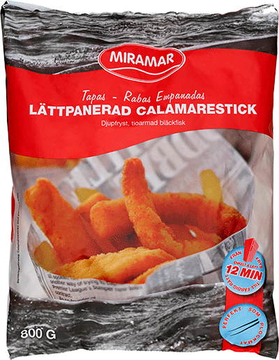 Lättpanerad calamarestick 